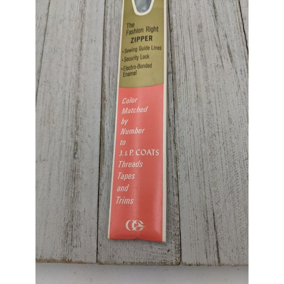 Vintage J&P Coats Neck Opening Metal Zipper 16" Nurgrey Gray 23-A - Picture 3 of 4